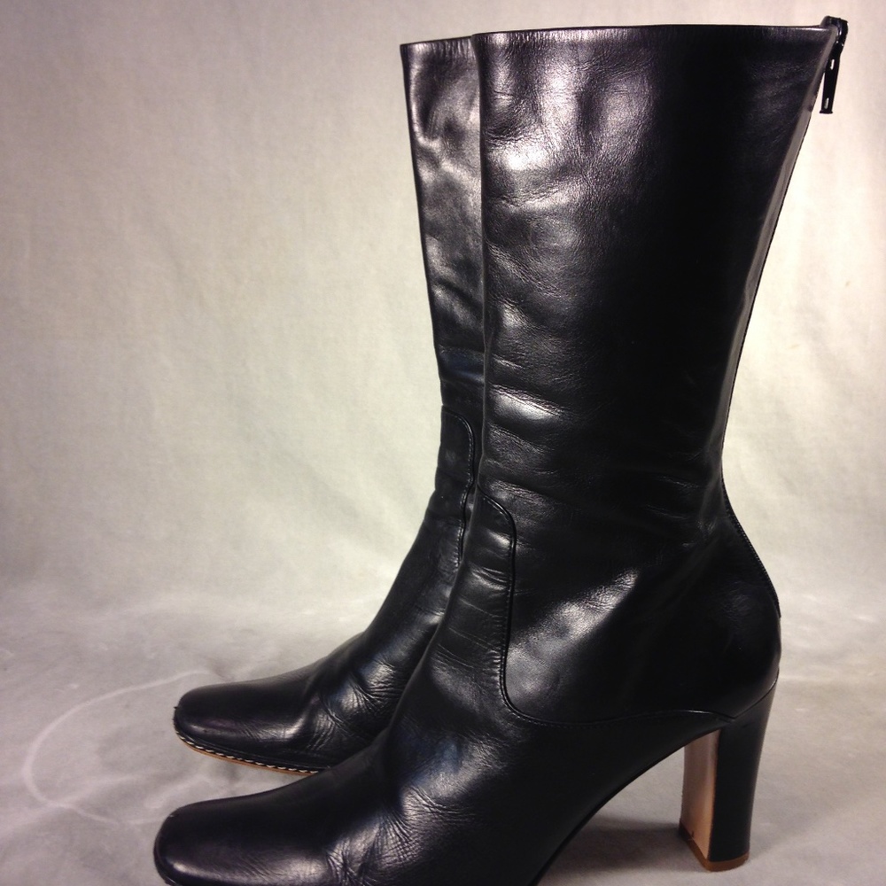 Jil Sander Black Leather Boot - Picture 2 of 5